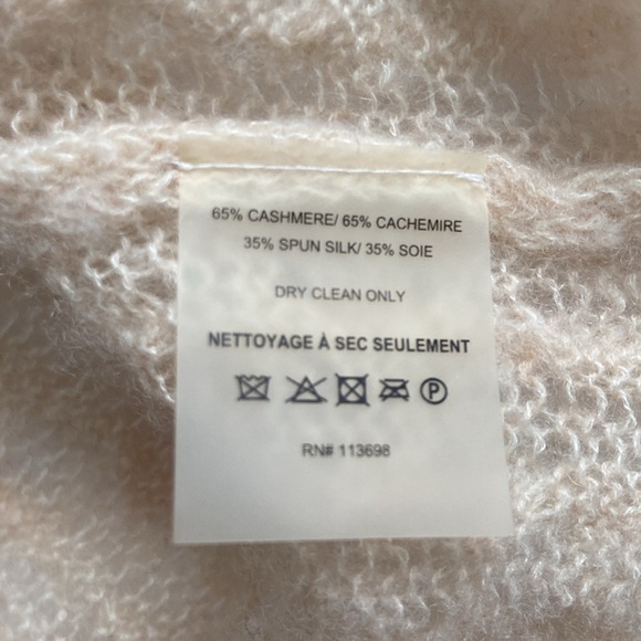 Margaret O’Leary Cashmere Spun Silk Sweater Cream Ivory Small - Picture 5 of 14